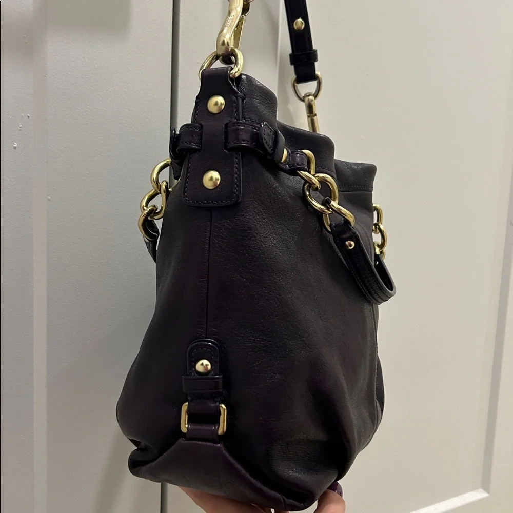 Coach Brooke Hobo Shoulder Bag in Eggplant